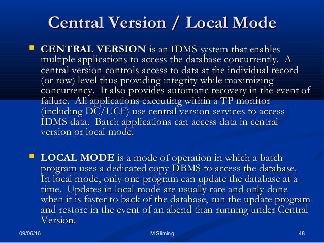 idms database basics